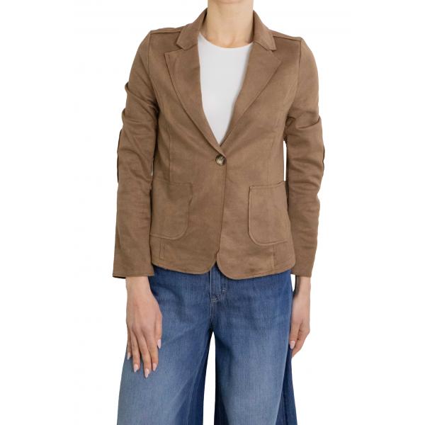 Giacca in ecorenna  scamosciato